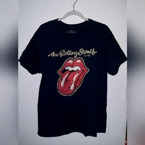 THE ROLLING STONES LARGE BLACK T-SHIRT